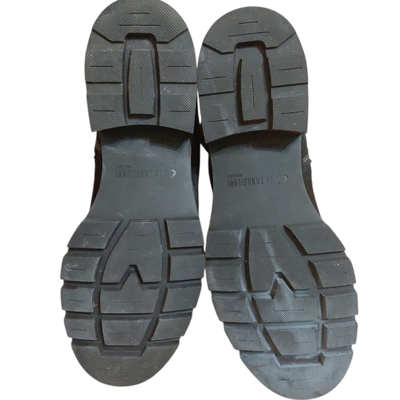 La Canadienne Suttan Black Suede Combat Boot Women's Black Waterproof Bootie 10 - Picture 8 of 11